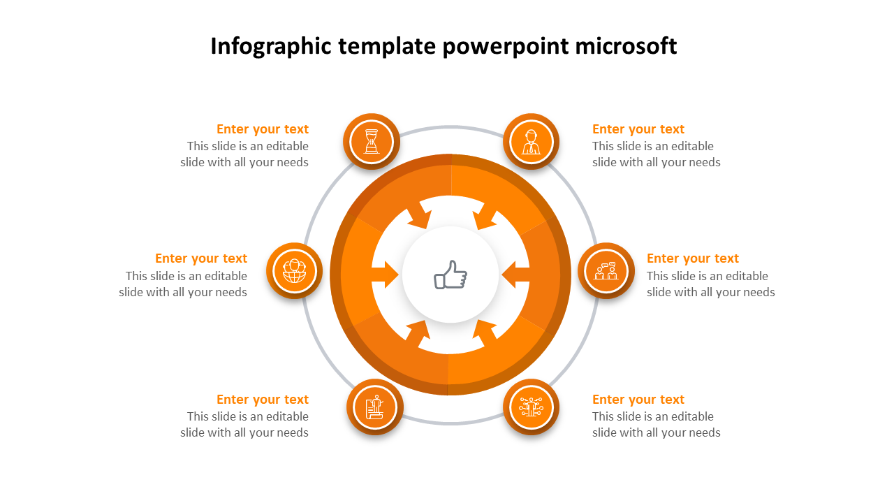 infographic template powerpoint microsoft-orange